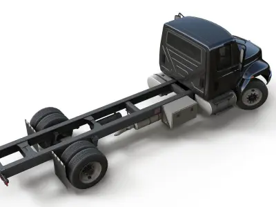 International Durastar frame truck Low-poly 3D model