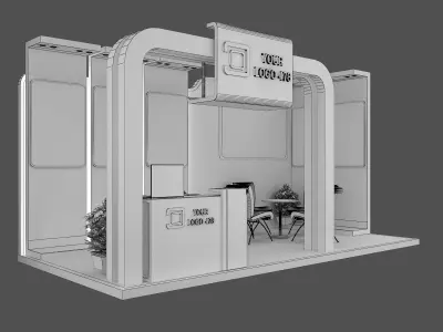 Booth Exhibition Stand a478e 3D model