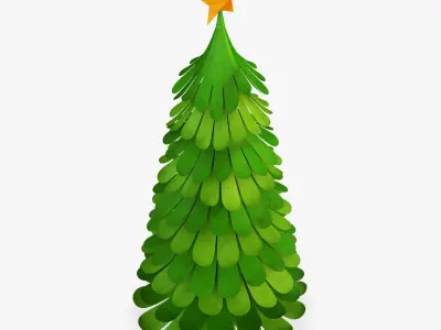 Christmas Tree Paper v 2 3D model