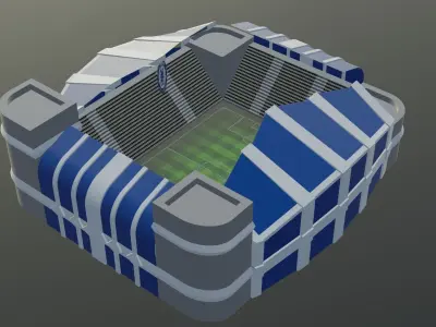 Football Stadium - Chelsea Low-poly 3D model
