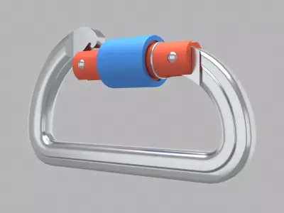Carabiner metal 3D model