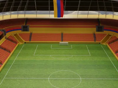Armania Football Stadium and Interiors Low-poly 3D model