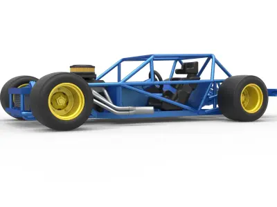 Vintage Asphalt Modified stock car Base Scale 1 to 25 3D print model