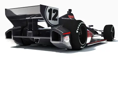 Black Indycar IZOD Race Car 3D model