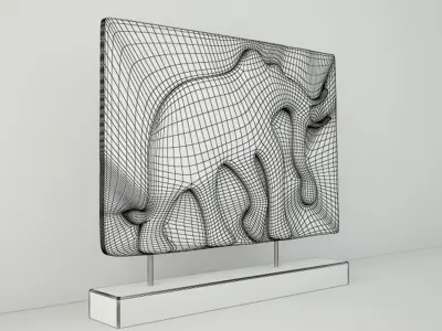 Antique Indian Elephant Relief Panel 3D model