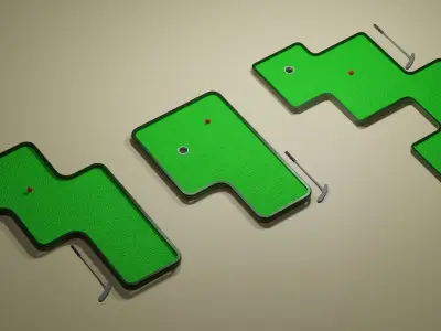 Miniature Golf Course 05 set 3D model