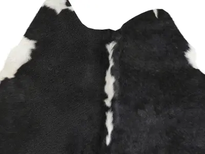 Black and White Cowhide Rug A24318 3D model