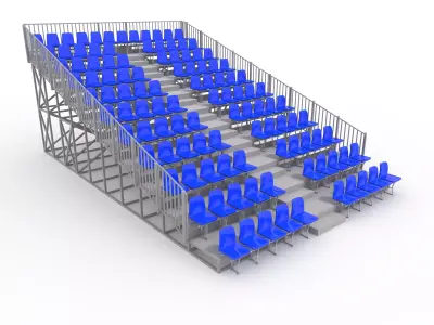 Bleachers 10 3D model