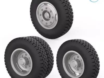 Truck wheels 1-32 3D print model