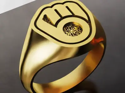 Milwaukee Brewers Baseball Fans Rings 3D Print Models 3D print model