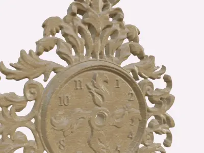 Wooden Clock Decor 3D print model