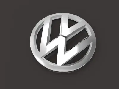 Volkswagen logo create in Rhinoceros 3D model