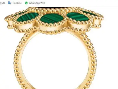 van cleef ring 3dm malachit 3D print model