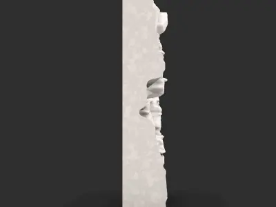 Natural Rock Face Barrier Asset 3D print model