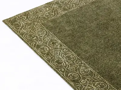 Restoration Hardware Sevilla Floral Border Rug 3D model