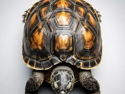 Realistic Tortoise Highly Detailed Reptile Natural Shell Low-poly 3D model
