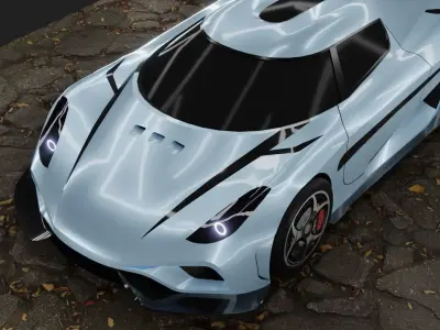 Koenigsegg Regera Low-poly 3D model