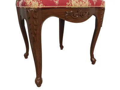 Classic carved chair 01 3D model