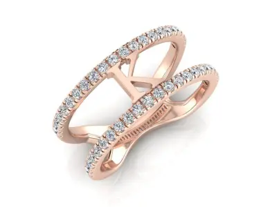 Jewelry Alphabet Ring K 3D print model purchase