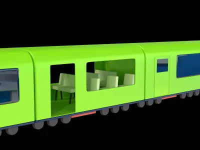 Train Low Poly 3D Model 3D model