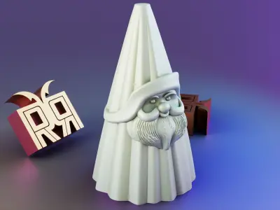 Santa Claus Christmas Candle Mold 3D print model