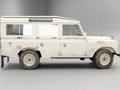 Land Rover Series II LWB Aged Low-poly 3D model