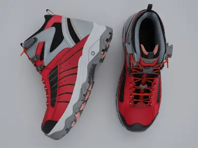 EWEST Mountainhiking boots 3D model