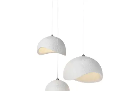Concrete pendant lamps B style 3D model