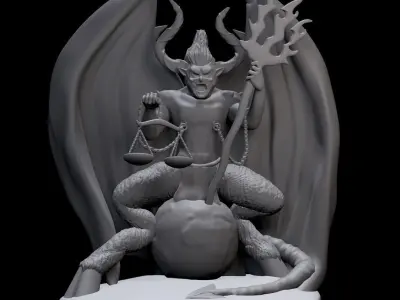 Satan statue 2 3D model