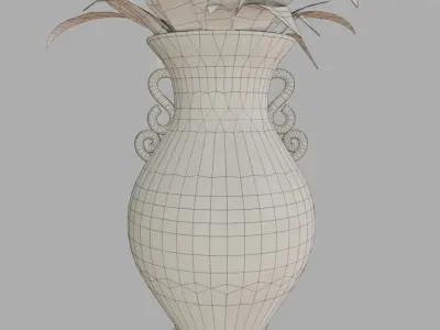 Plant in a vase 3D model