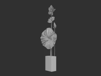 Lotus FLOWER Rhyme Sculpture Decoration 3D print model