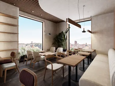 Coffee Shop Bar 3D model