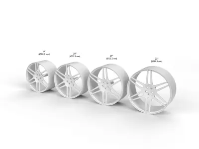 24th SCALE MODEL CAR WHEEL V5 and V6 3D print model