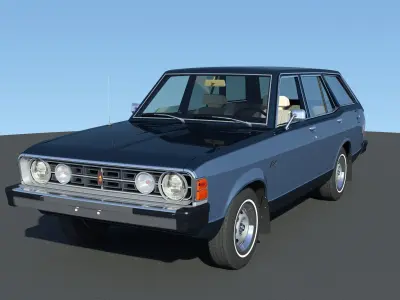  Dodge Colt wagon 1976  3D model