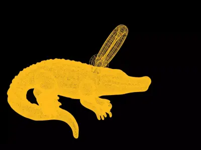 Crocodiles pendant charms - one inch pendant 3D print model