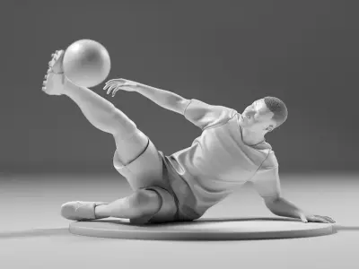 Footballer 05 FootStrike 09 Stl 3D print model