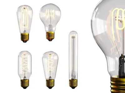 Edison Bulb light lamp 3D model