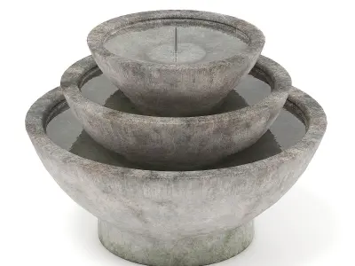 Concrete Fountain 3D Model 3D model