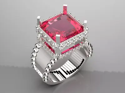 woman luxury ring jr00168 3D print model