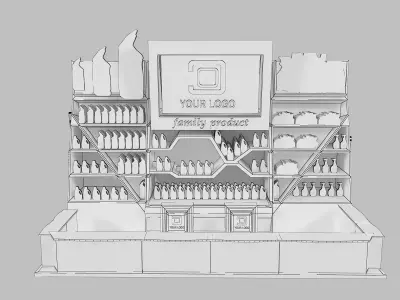 Booth Exhibition Stand a22 3D model