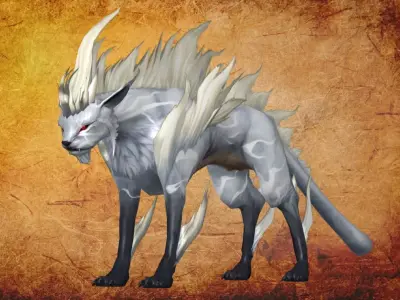 Animal - fantasy wolf Low-poly 3D model