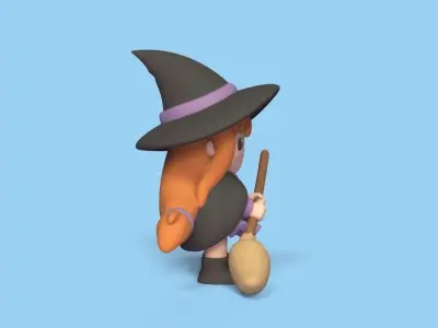 Cute Witch 3D print model