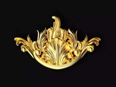 Central decor ornament for furniture 3D model 719