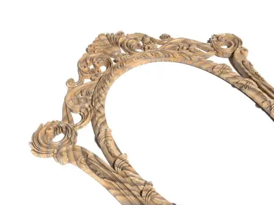 Frame-030 gold ornate frame 3D model