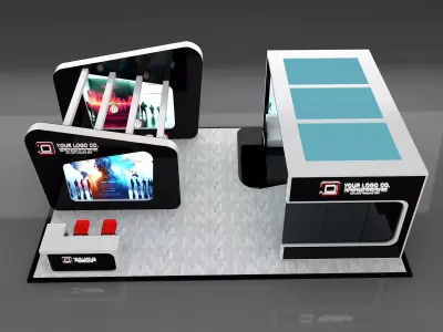 Booth Exhibition Stand a649a  3D model