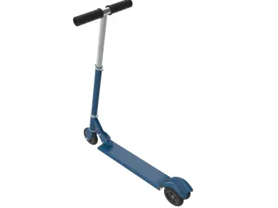 Kick scooter blue 3D model