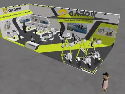 Two wheel car show 3D model