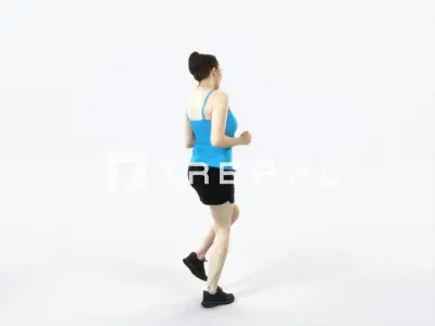 Dream 02H Running Jogging Sports Woman Low-poly 3D model