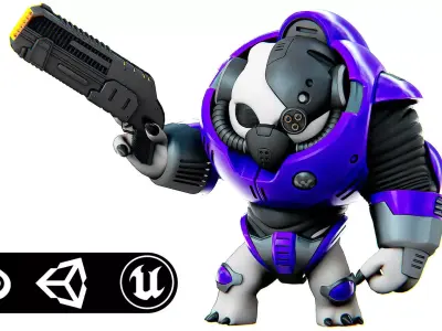 ALIEN TROOPER 7-V  Rigged for Unreal Engine - Unity - MIXAMO 3D model