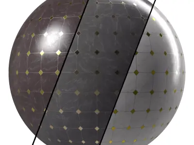 Marble Tile Materials 7- Mix by Metal TIle  Pbr 4k Seamless Low-poly 3D model
